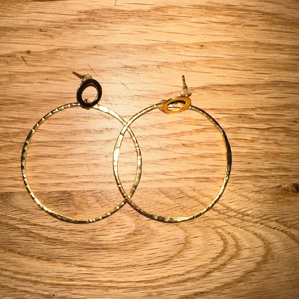 Gold Beat Metal Hoops